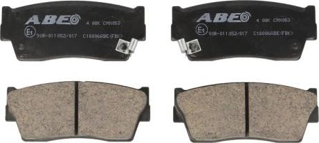 ABE C18006ABE - Brake Pad Set, disc brake autospares.lv