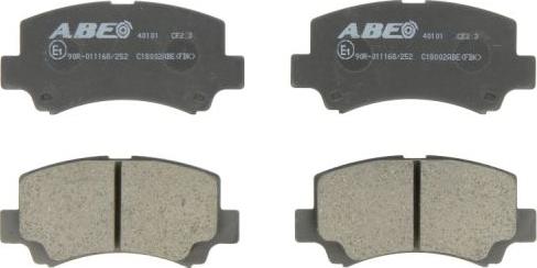 ABE C18002ABE - Brake Pad Set, disc brake autospares.lv