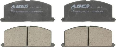 ABE C12035ABE - Brake Pad Set, disc brake autospares.lv