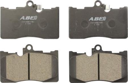 ABE C12116ABE - Brake Pad Set, disc brake autospares.lv