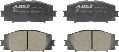 ABE C12113ABE - Brake Pad Set, disc brake autospares.lv