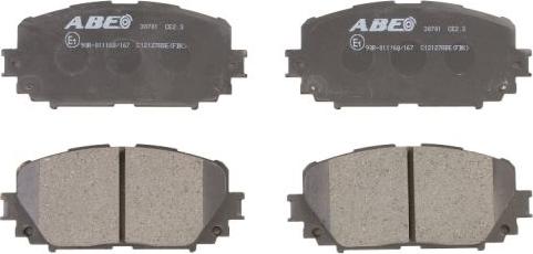 ABE C12127ABE - Brake Pad Set, disc brake autospares.lv