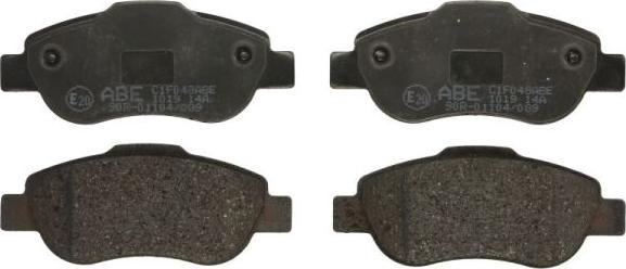 ABE C1F048ABE - Brake Pad Set, disc brake autospares.lv