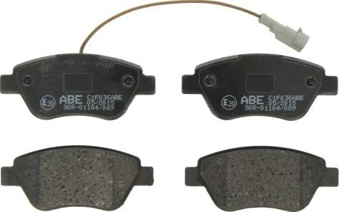 ABE C1F036ABE - Brake Pad Set, disc brake autospares.lv