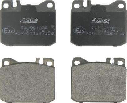 ABE C1M004ABE - Brake Pad Set, disc brake autospares.lv