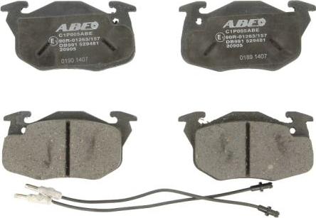 ABE C1P005ABE - Brake Pad Set, disc brake autospares.lv