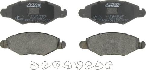 ABE C1P034ABE - Brake Pad Set, disc brake autospares.lv