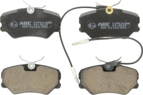 ABE C1P031ABE - Brake Pad Set, disc brake autospares.lv