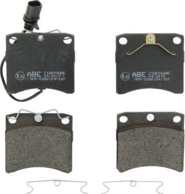 ABE C1W054ABE - Brake Pad Set, disc brake autospares.lv