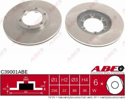 ABE C39001ABE - Brake Disc autospares.lv