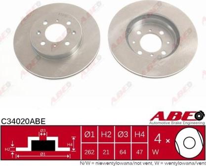 ABE C34020ABE - Brake Disc autospares.lv