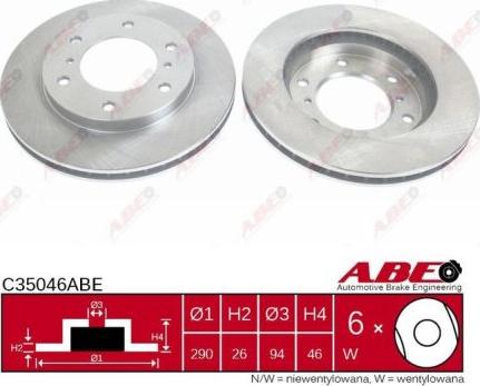 ABE C35046ABE - Brake Disc autospares.lv