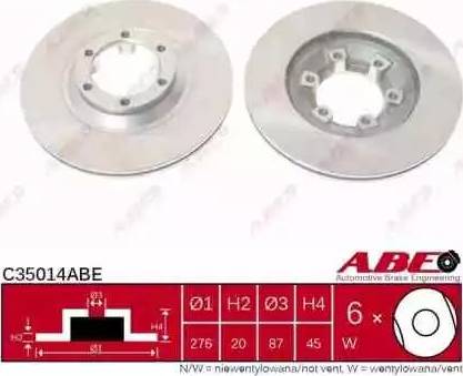 ABE C35014ABE - Brake Disc autospares.lv