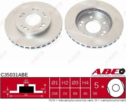 ABE C35031ABE - Brake Disc autospares.lv