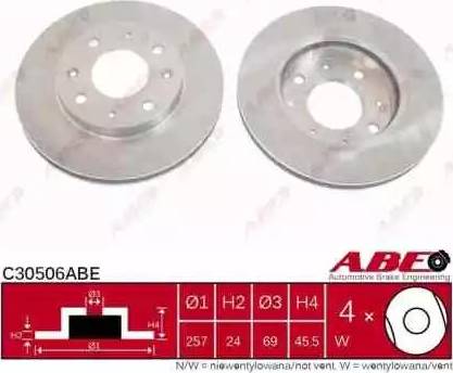 ABE C30506ABE - Brake Disc autospares.lv