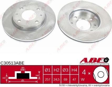 ABE C30513ABE - Brake Disc autospares.lv