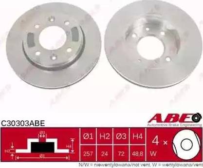 ABE C30303ABE - Brake Disc autospares.lv