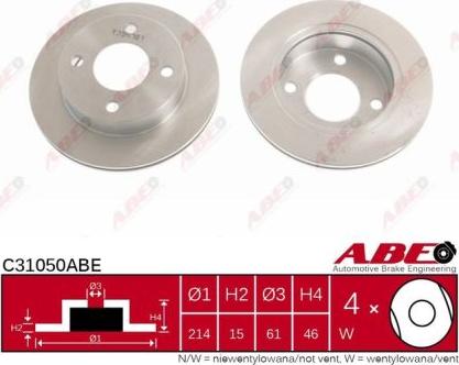 ABE C31050ABE - Brake Disc autospares.lv