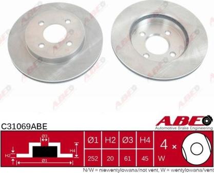 ABE C31069ABE - Brake Disc autospares.lv