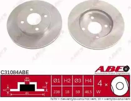 ABE C31084ABE - Brake Disc autospares.lv