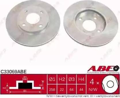ABE C33069ABE - Brake Disc autospares.lv