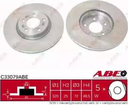 ABE C33079ABE - Brake Disc autospares.lv