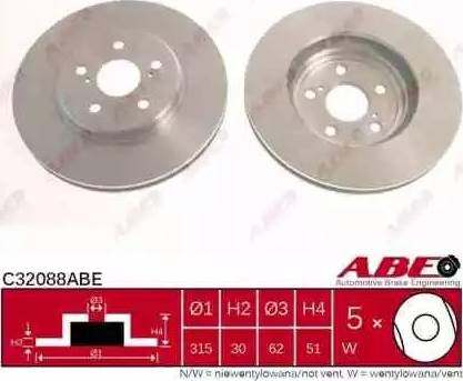 ABE C32088ABE - Brake Disc autospares.lv