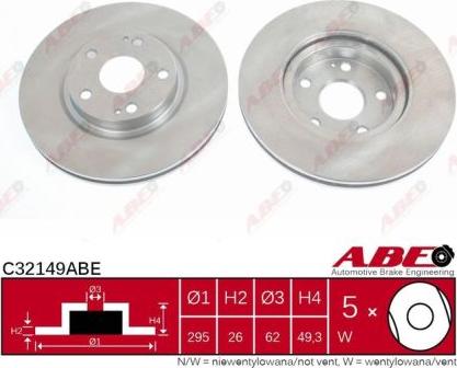 ABE C32149ABE - Brake Disc autospares.lv