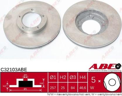 ABE C32103ABE - Brake Disc autospares.lv