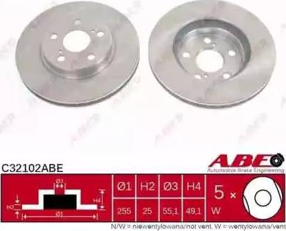 ABE C32102ABE - Brake Disc autospares.lv