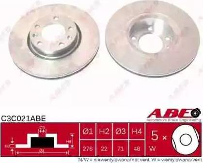 ABE C3C021ABE - Brake Disc autospares.lv