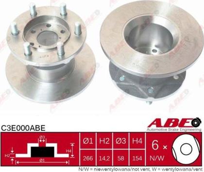 ABE C3E000ABE - Brake Disc autospares.lv