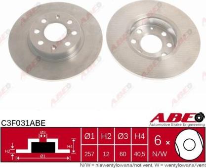 ABE C3F031ABE - Brake Disc autospares.lv