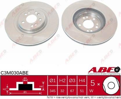 ABE C3M030ABE - Brake Disc autospares.lv