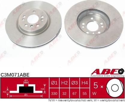 ABE C3M071ABE - Brake Disc autospares.lv