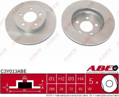 ABE C3Y013ABE - Brake Disc autospares.lv