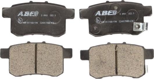 ABE C24017ABE - Brake Pad Set, disc brake autospares.lv