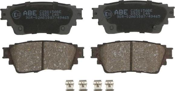 ABE C25015ABE - Brake Pad Set, disc brake autospares.lv