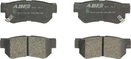 ABE C20510ABE - Brake Pad Set, disc brake autospares.lv