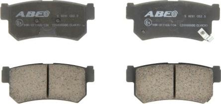 ABE C20008ABE - Brake Pad Set, disc brake autospares.lv