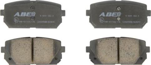 ABE C20309ABE - Brake Pad Set, disc brake autospares.lv