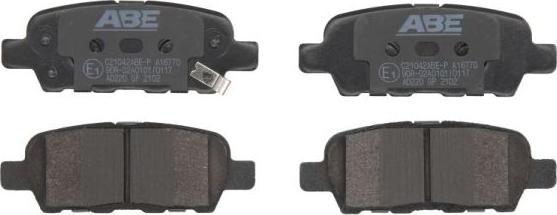 ABE C21042ABE-P - Brake Pad Set, disc brake autospares.lv