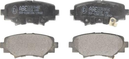 ABE C23020ABE - Brake Pad Set, disc brake autospares.lv
