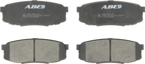 ABE C22039ABE - Brake Pad Set, disc brake autospares.lv