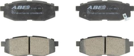 ABE C27004ABE - Brake Pad Set, disc brake autospares.lv