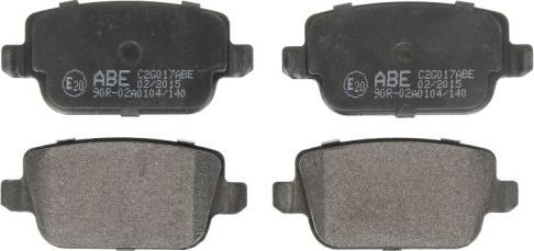 ABE C2G017ABE - Brake Pad Set, disc brake autospares.lv
