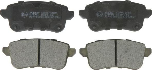 ABE C2R016ABE - Brake Pad Set, disc brake autospares.lv