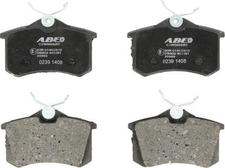 ABE C2W002ABE - Brake Pad Set, disc brake autospares.lv