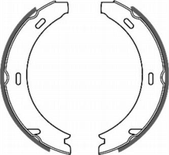 ABE CRM001ABE - Brake Shoe Set, parking brake autospares.lv