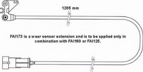 ABEX FAI173 - Warning Contact, brake pad wear autospares.lv